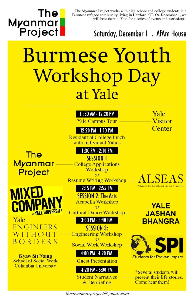 Burmese Youth Workshop Day Poster2